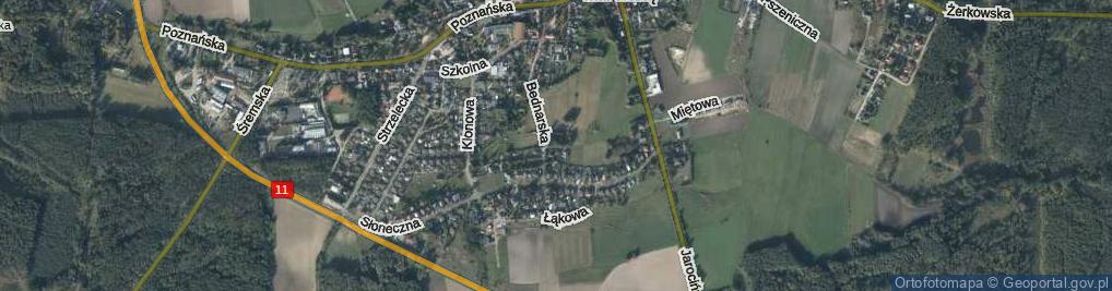 Zdjęcie satelitarne Zaciszna ul.